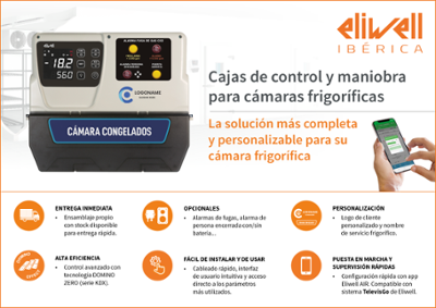 Dibujo y esquema de características y funcionamiento de las cajas eléctricas para cámaras frigoríficas.