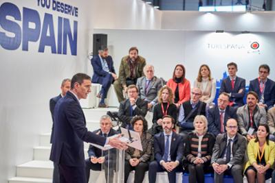 Foto Pedro Sánchez en FITUR 23