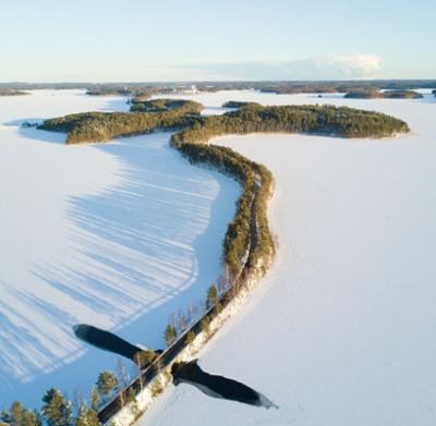 Snowy landscape in Finland