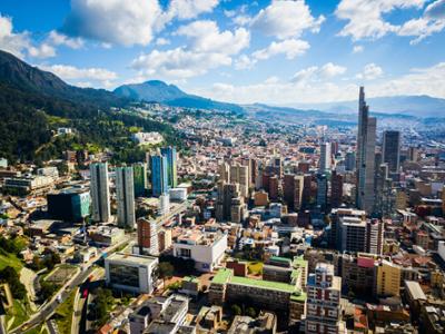 Panoramic view of the capital of Colombia.