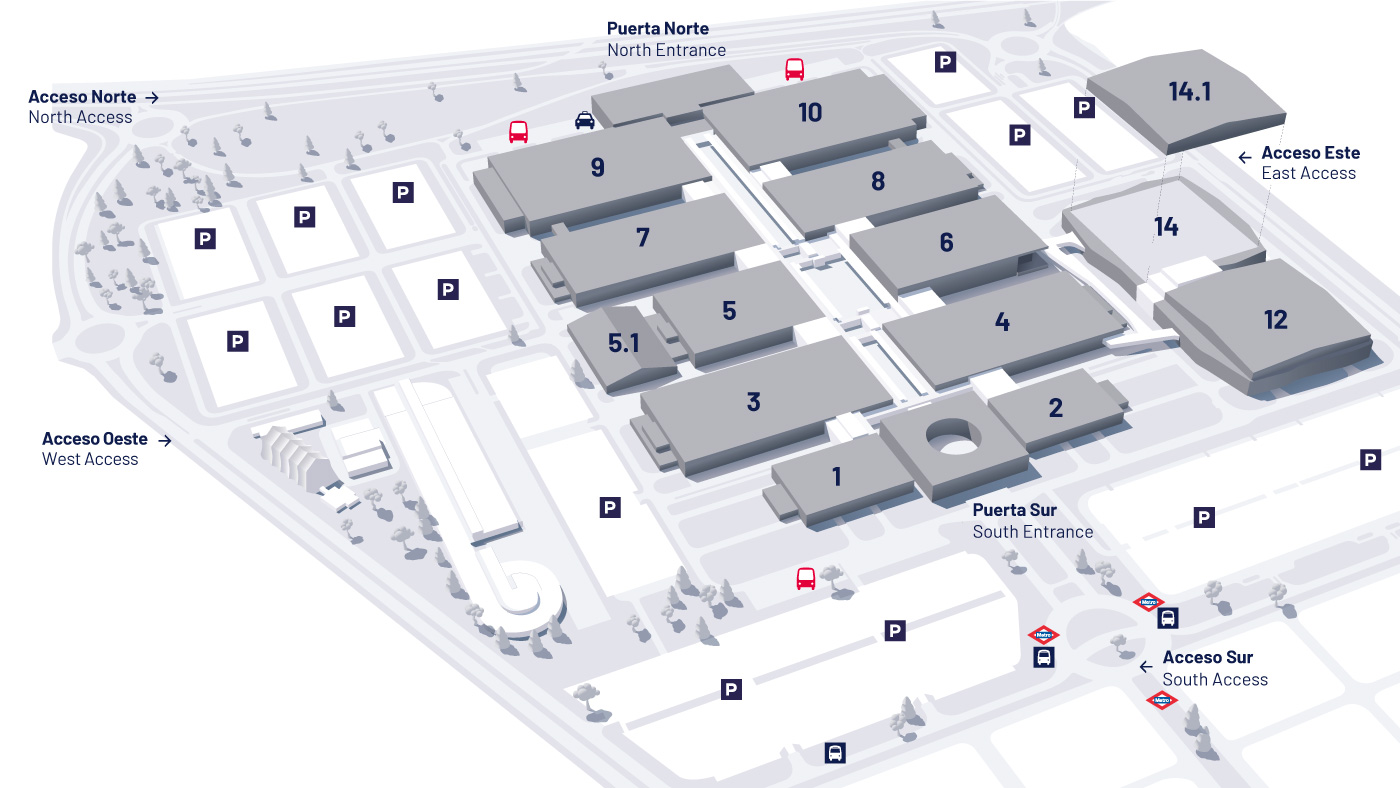 Map of the intergift exhibition center.