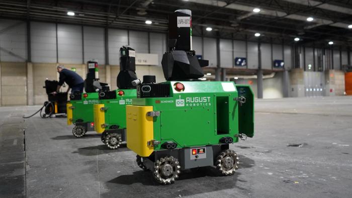 Robots in one of the pavilions of IFEMA MADRID.