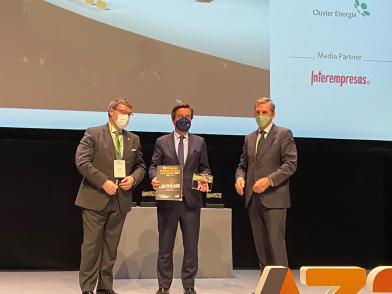 Imagen del Director General de IFEMA MADRID recibiendo el premio A3E