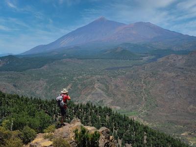 persona en una ruta en la montaña