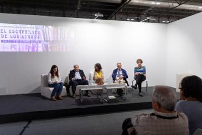 A group of speakers making their presentation in one of the LIBER auditoriums.