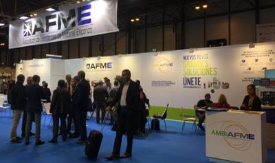 Partial view of the AFME stand at MATELEC 2018