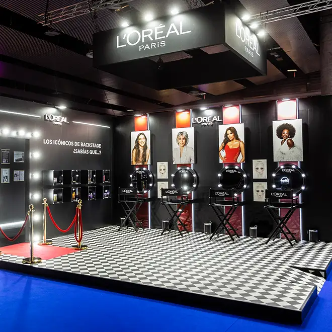 Stand Cibelespacio Loreal en Mercedes-Benz Fashion Week Madrid