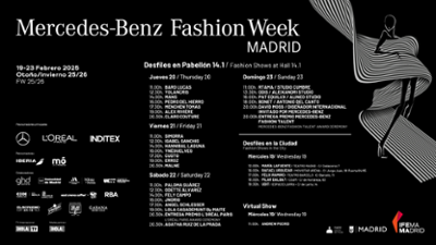 MBFWMadrid fashion shows calendar February 2025