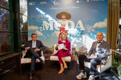 Daniel Martínez, executive vice president of IFEMA MADRID; Engracia Hidalgo, delegate of the government area of Economy, Innovation and Finance of the Madrid City Council and Modesto Lomba, president of ACME