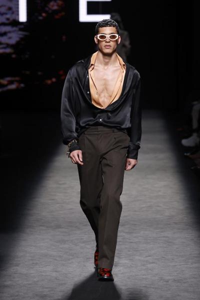 male model parading on the catwalk of designer DUARTE