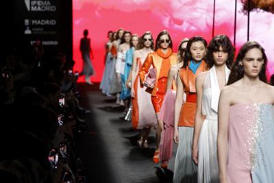 Catwalk with models at Mercedes-Benz Fashion Week Madrid