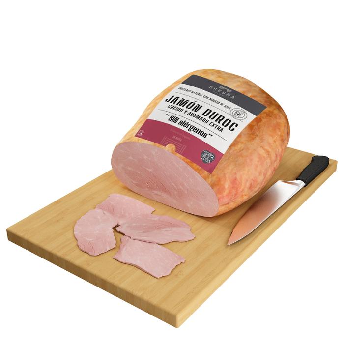 Extra cooked and smoked ham