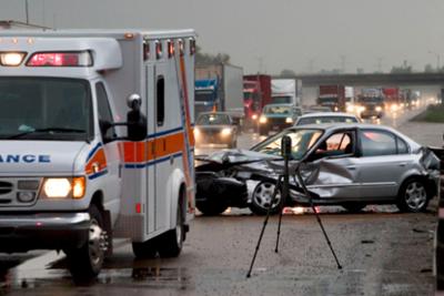 Leica Geosystems laser scanner in a traffic accident