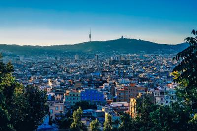 Panoramic image of Barcelona