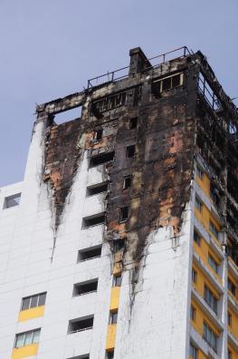 Incendio sufrido por el edificio Ámbar