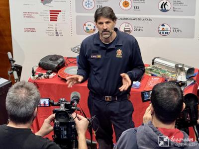 Rafael Reyes, officer of the Prevention Division of the Fire Brigade of the Community of Madrid. Community of Madrid.