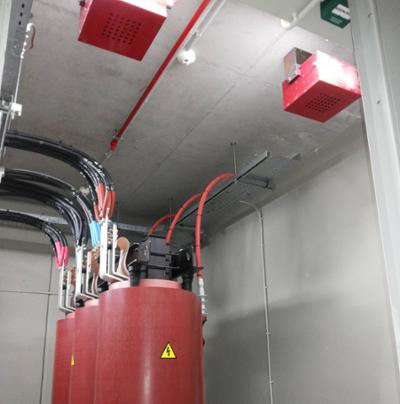 Condensate aerosol fire fighting system