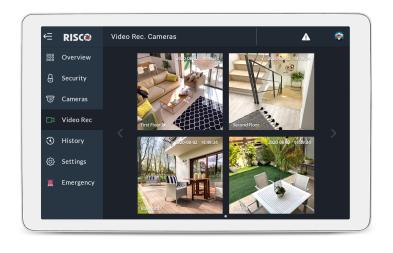 The Risco Group system on tablet