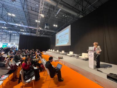 Uno de los ponentes de la presentación de CDTI en el Auditorio de Foro SICUR