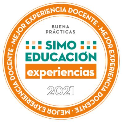 Sello promocional del premio a la mejor experiencia docente