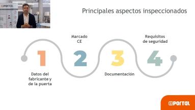 Captura de la jornada sobre inspección de puertas, impartida por Carlos Márquez.